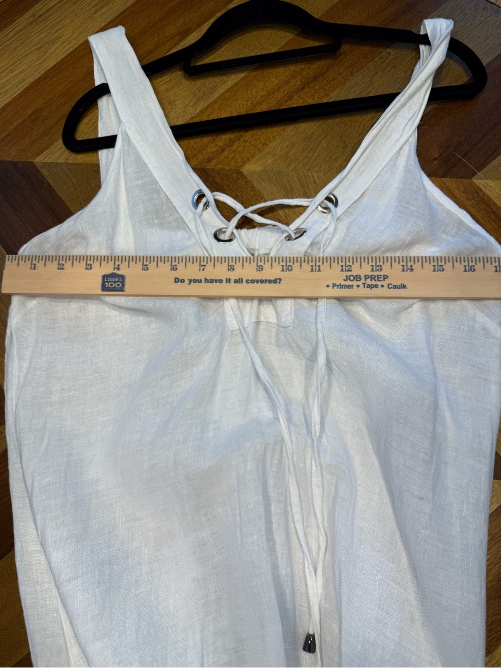 Laura Gotti Made In Italy Linen Maxi Dress Beach Cover Up flaw - Picture 9 of 11